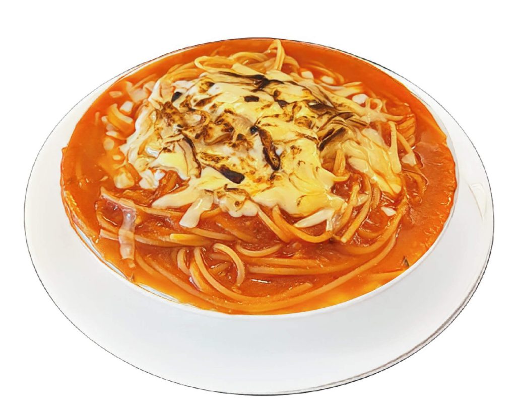 トマトパスタに炙りチーズ1倍